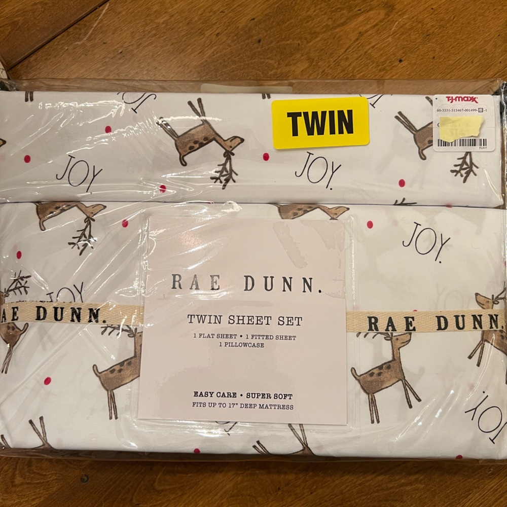 Rae Dunn Christmas Twin Sheets